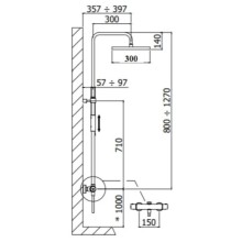 Душевая система 300 мм Paffoni Birillo Master King ZCOL646KLIQHGSP