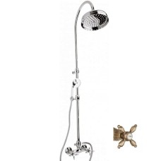 Душевая стойка со смесителем для верхнего и ручного душа CEZARES ATLANTIS-NOSTALGIA-CD-02