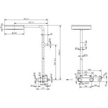 Душевая система 250 мм Cezares MOON-CD-TA250-01