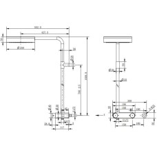Душевая система 250 мм Cezares MOON-CD-TA250-01