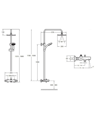 Душевая система Jacob Delafon July E78192-CP Хром