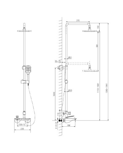 Душевая система Lemark Bellario LM6862C Хром