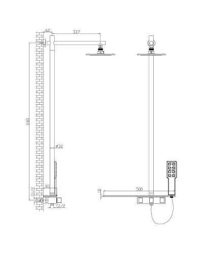 Душевая система Lemark Tropic LM7001C Хром