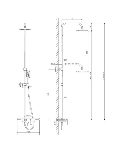Душевая система Lemark Tropic LM7006C Хром