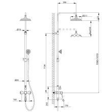 Душевая система Lemark Peretto LM6362RB Черный кофе