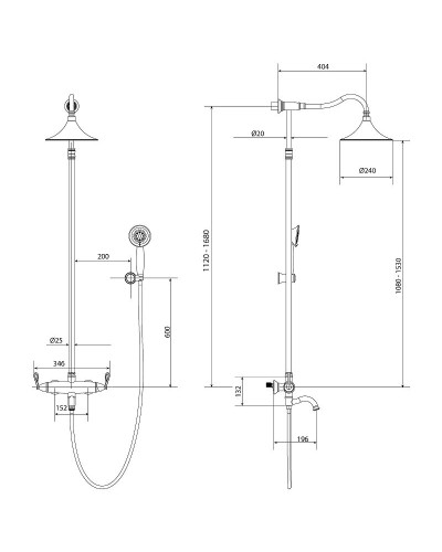 Душевая система Lemark Prime LM6162BRG Черный матовый Розовое золото