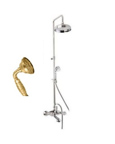 Душевая стойка со смесителем для ванны, верхним и ручным душем CEZARES ATLANTIS-CVD-02-Sw/M
