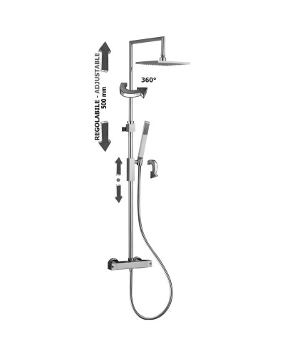 Душевая система 200 мм Paffoni Syncro Top ZCOL655ST