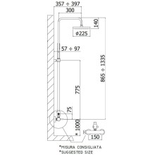 Душевая система 225 мм Paffoni Easy Plus ZCOL603CR