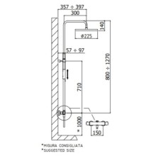 Душевая система 225 мм Paffoni Birillo Master ZCOL646LIQCR