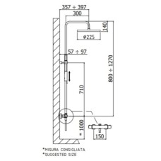 Душевая система 225 мм Paffoni Birillo Master ZCOL646LIQCR