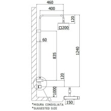 Душевая система 200 мм Paffoni Level Plus ZCOL607CR