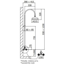 Душевая система 215 мм Paffoni Belinda ZCOL000CR