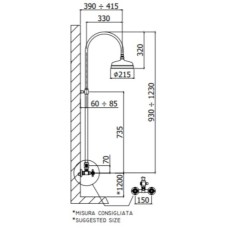 Душевая система 215 мм Paffoni Belinda ZCOL000CR