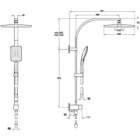 Душевая система Vitra Shine Square A45699EXP Хром