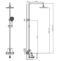 Душевая система 200 мм Caprigo Atlantic 51-310-crm