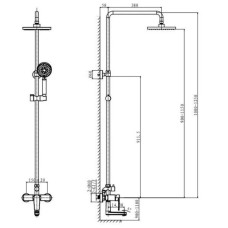 Душевая система 200 мм Caprigo Atlantic 51-310-crm