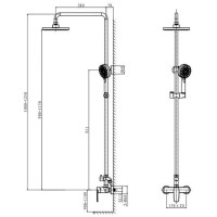 Душевая система 200 мм Caprigo Atlantic 51-315-crm