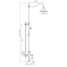 Душевая система 210 мм Haiba HB24181-7