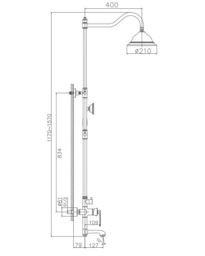 Душевая система 210 мм Haiba HB24181-7