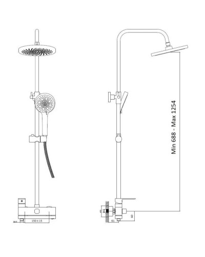 Душевая система 200 мм Haiba HB24590-7