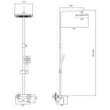Душевая система 275х190 мм Haiba HB24615