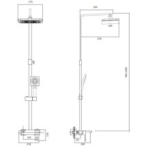 Душевая система 275х190 мм Haiba HB24615-7