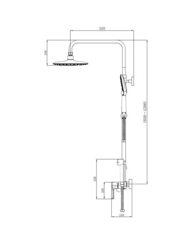 Душевая система 200 мм Haiba HB24814