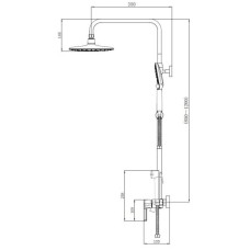 Душевая система 200 мм Haiba HB24814-7