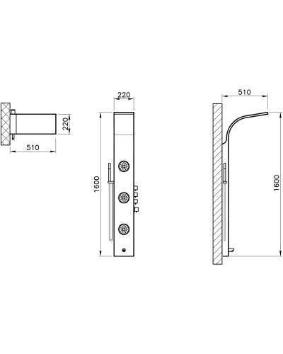 Душевая панель VitrA System-06 A45808