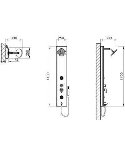 Душевая панель VitrA Move A45813