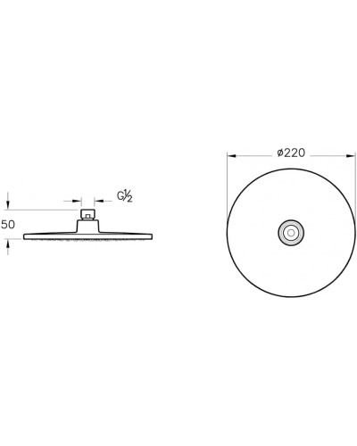 Душевой комплект 220 мм VitrA Solid S A49264EXP