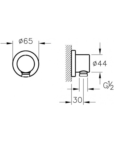 Душевой комплект 220 мм VitrA Solid S A49264EXP