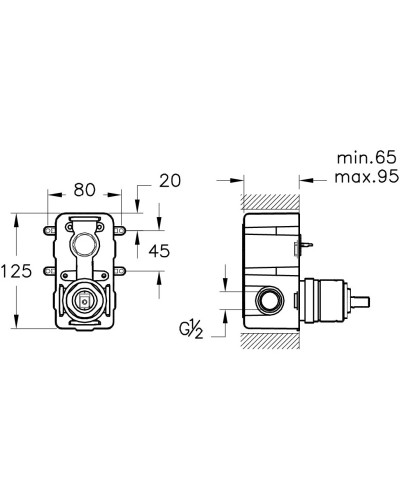 Душевой комплект 220 мм VitrA Win S A49283EXP