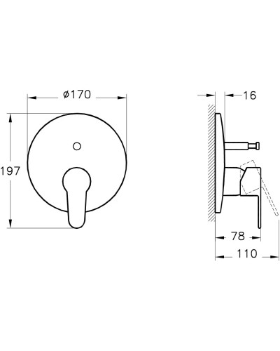 Душевой комплект 220 мм VitrA Win S A49283EXP