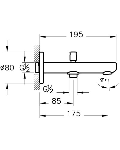 Душевой комплект 220 мм VitrA Win S A49283EXP