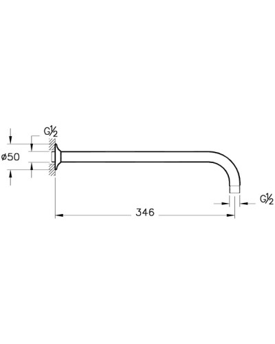 Душевой комплект 250 мм VitrA Origin A49284EXP