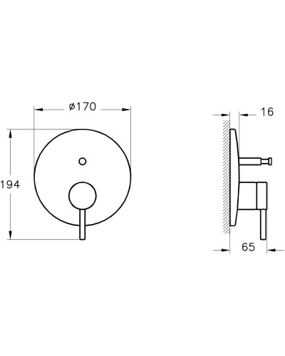 Душевой комплект 250 мм VitrA Origin A49285EXP