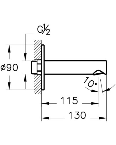 Душевой комплект 250 мм VitrA Origin A49286EXP
