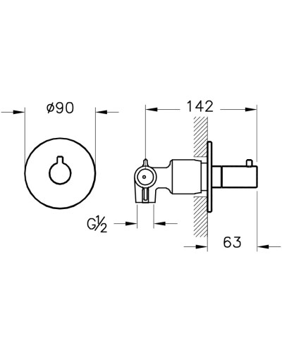Душевой комплект 250 мм VitrA Origin A49286EXP