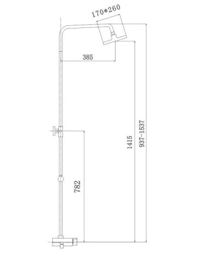 Душевая система 260х170 мм Haiba HB2419