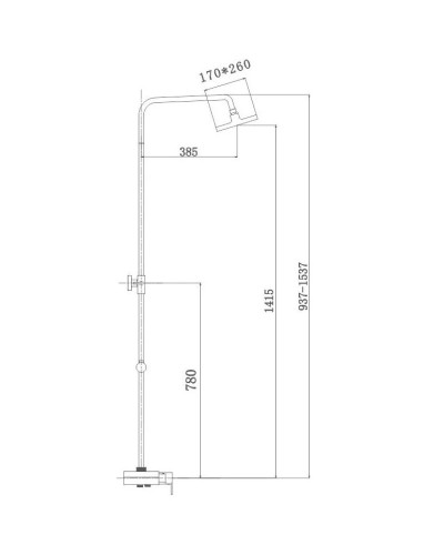 Душевая система 260х170 мм Haiba HB2420
