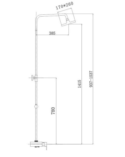 Душевая система 260х170 мм Haiba HB2421