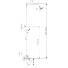Душевая система 250 мм Haiba  HB2423