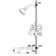 Душевой комплект Haiba HB80297-2