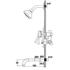Душевой комплект Haiba HB80297-2