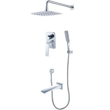 Душевая система Lemark Allegro LM5922CW Хром Белый