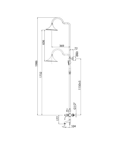 Душевая система Lemark Greek LM5562GG Золото