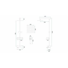 Душевая система 250 мм Rea Jack REA-P7008