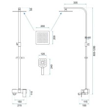 Душевая система 200 мм Rea Fort REA-P9861